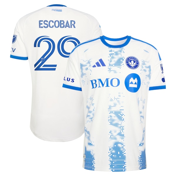 Franco Escobar CF Montreal Adidas 2026 THE Procure Jersey ON Field Authentic Patch Jersey White 2026