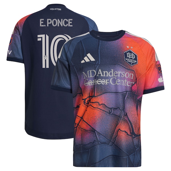 Ezequiel Ponce Houston Dynamo FC Adidas 2026 Mission Control ON Field Authentic Patch Jersey Blue 2026