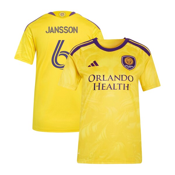 Robin Jansson Orlando City SC Adidas Womens 2026 Sunken Treasure KIT Replica Jersey Gold 2026