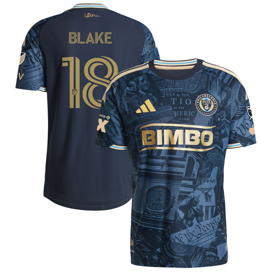 Nathan Harriel Philadelphia Union Adidas Youth 2026 1776 Kit Replica Jersey 2026