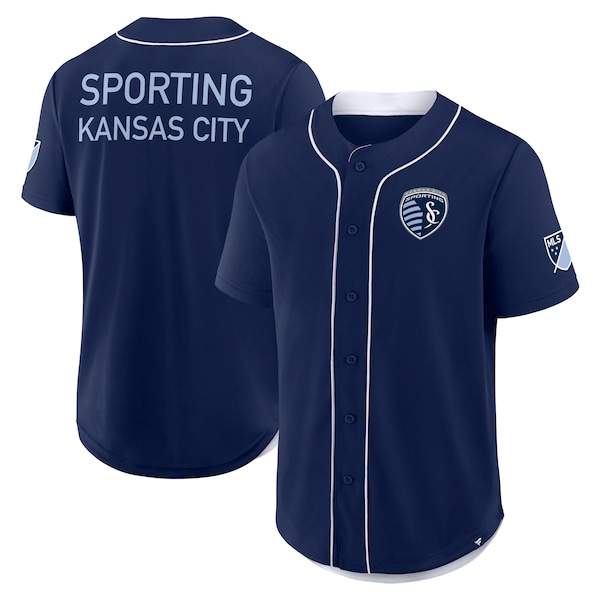 Sporting Kansas City Fanatics Injury Time Baseball Jersey Navy 2025/26