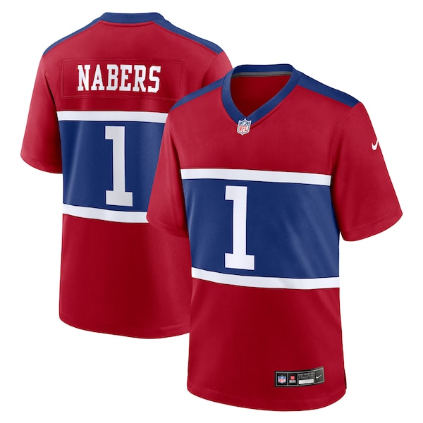 Malik Nabers NEW York Giants Nike Game Jersey RED 2026/27
