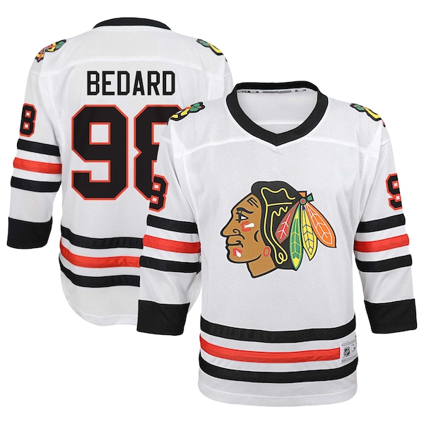 Youth Connor Bedard White Chicago Blackhawks Away Replica Player Jersey 2025/26