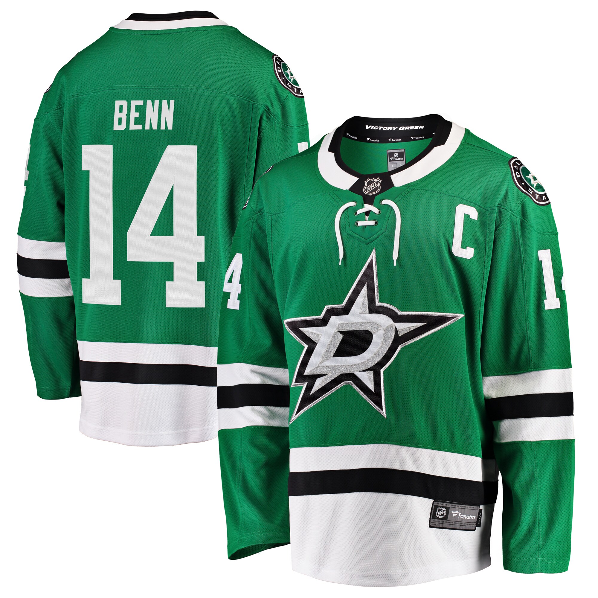Jamie Benn Dallas Stars Fanatics Breakaway Player Jersey Green 2025/26