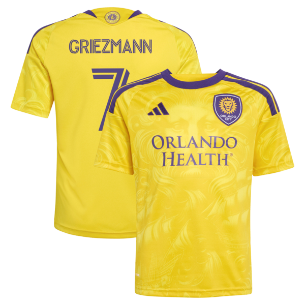 Antoine Griezmann Orlando City SC Adidas Youth 2026 Sunken Treasure KIT Replica Jersey Yellow 2026