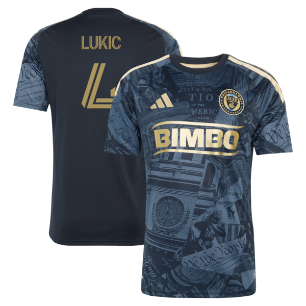 Jovan Lukić Philadelphia Union Adidas 2026 1776 KIT Replica Jersey Navy 2026