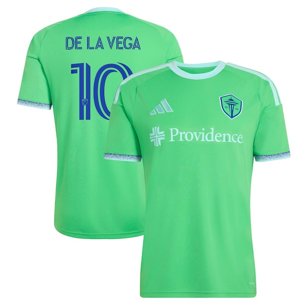Pedro DE LA Vega Seattle Sounders FC Adidas 2026 THE Evergreen State KIT Replica Jersey Rave Green 2026