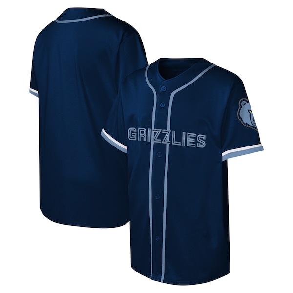 Memphis Grizzlies Stitch Full Button Baseball Jersey Navy 2026/27