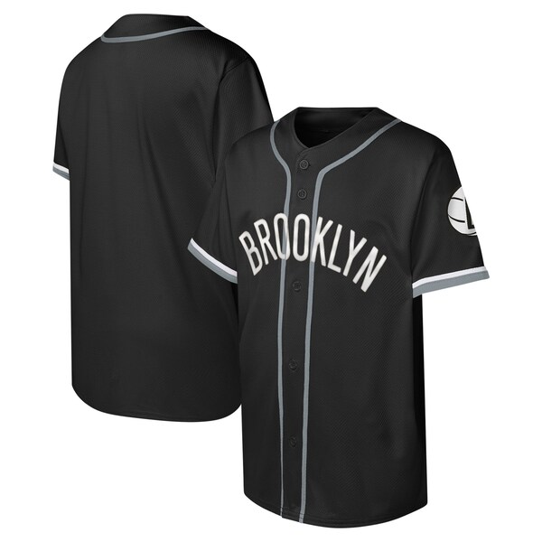 Brooklyn Nets Stitch Full Button Baseball Jersey Black 2026/27