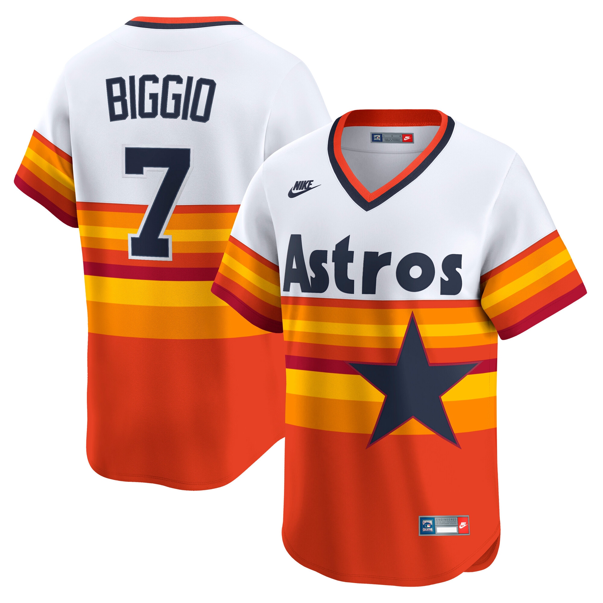 Craig Biggio Houston Astros Nike Throwback Cooperstown Collection Limited Player Jersey White 2025/26