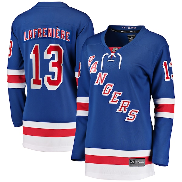 Alexis Lafrenière NEW York Rangers Fanatics Breakaway Player Jersey Blue 2026/27