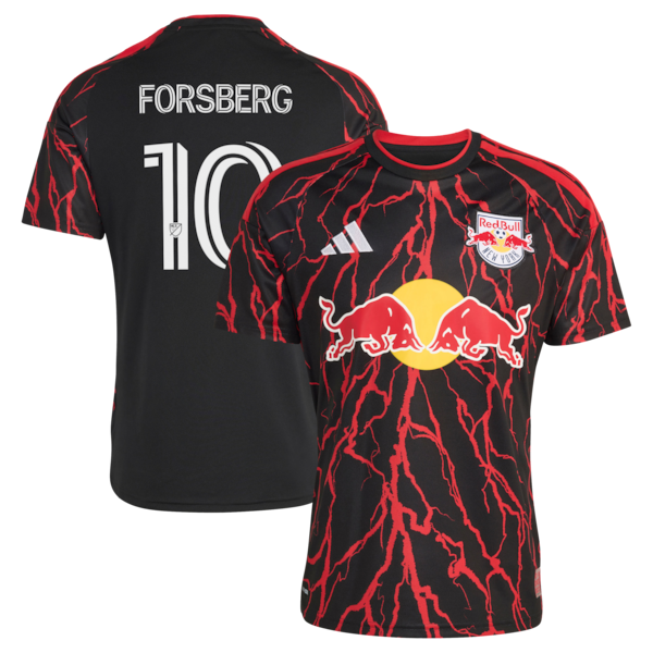 Emil Forsberg NEW York RED Bulls Adidas 2026 THE Rooted KIT Replica Jersey Black 2026