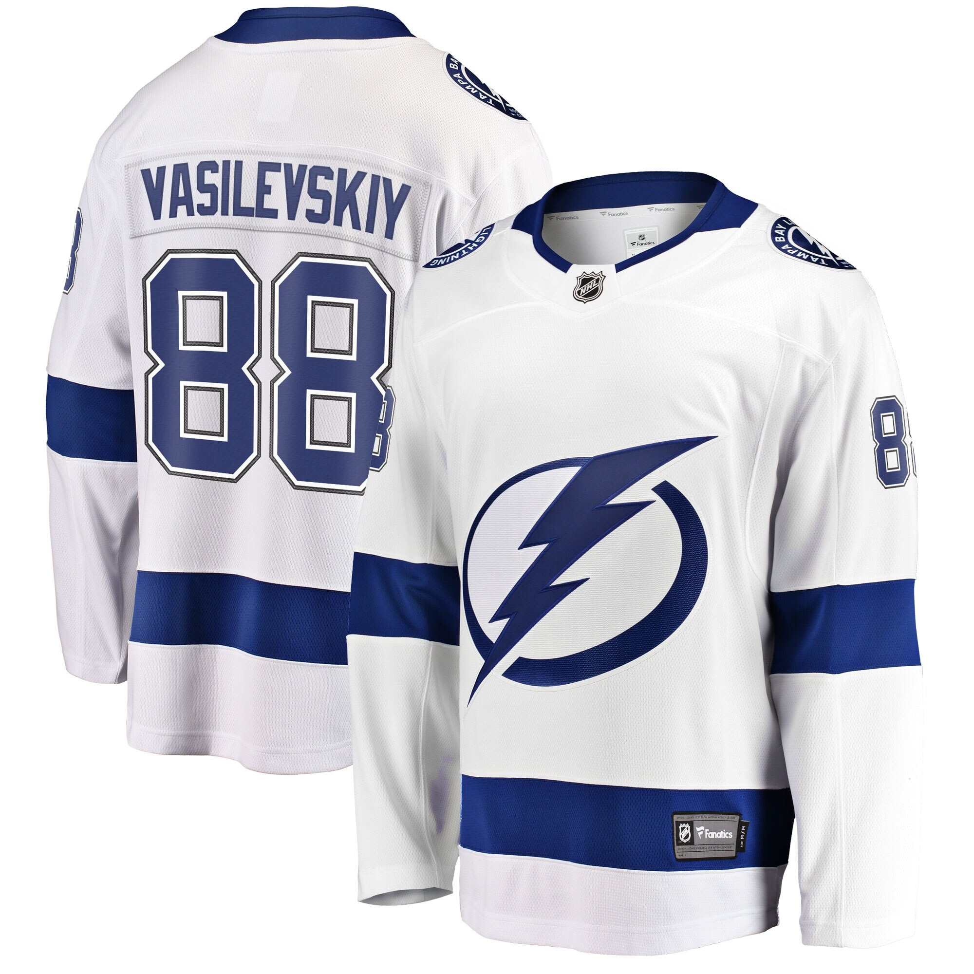 Tampa BAY Lightning Fanatics Branded Away Breakaway Jersey Andrei Vasilevskiy 2025/26