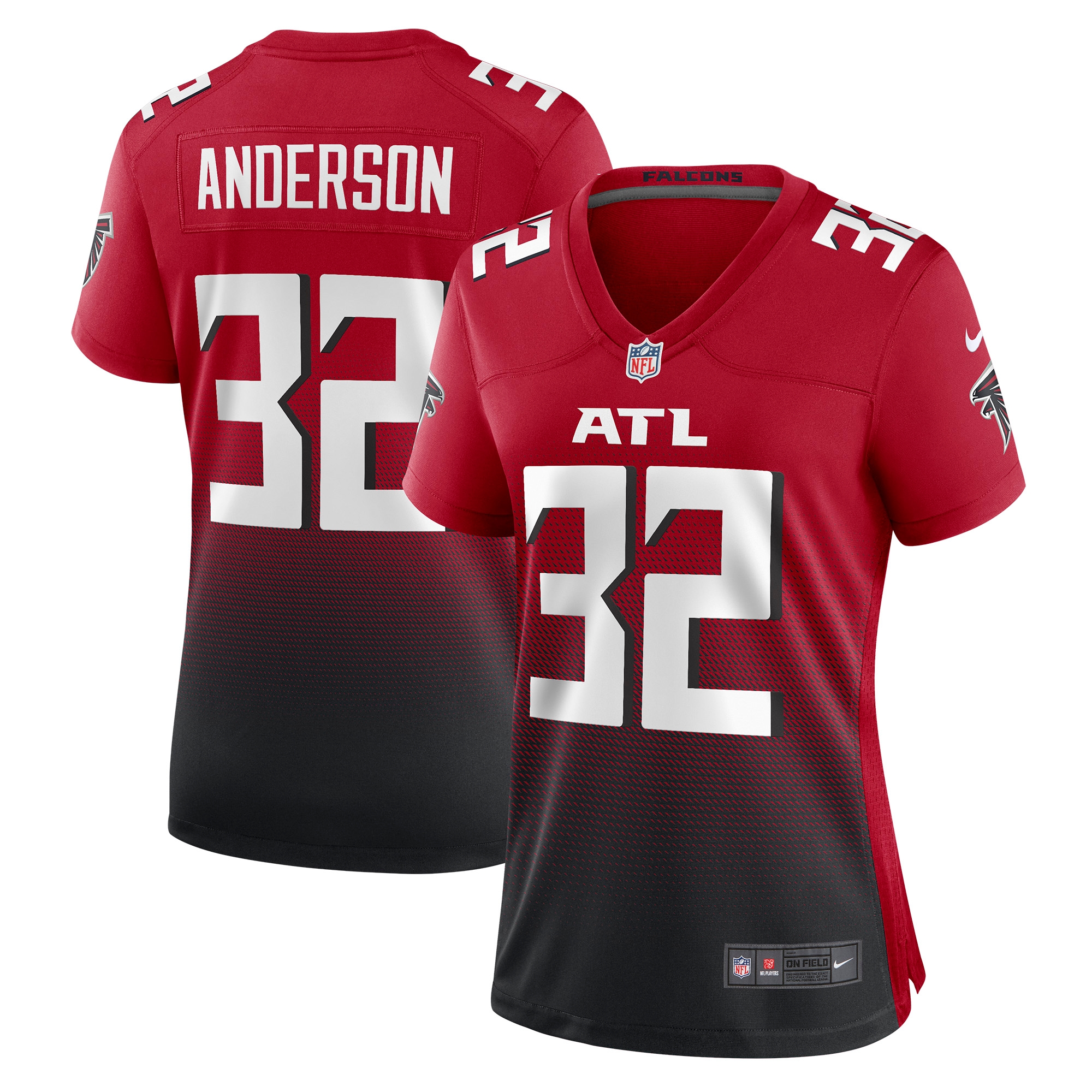 Jamal Anderson Atlanta Falcons Nike Womens Retired Game Jersey RED 2025/26