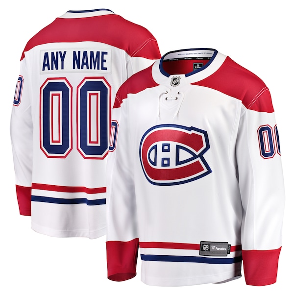 Montreal Canadiens Fanatics Breakaway Custom Jersey White 2025/26