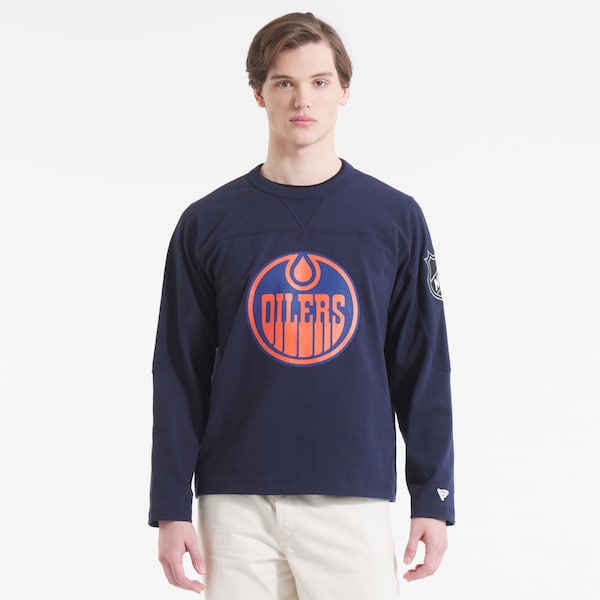 Edmonton Oilers Todd Snyder BY Fanatics Heavyweight Football Jersey Navy 2025/26