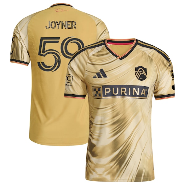 Mykhi Joyner ST Louis City SC Adidas 2026 the Tina Turner KIT ON Field Authentic Patch Jersey Yellow 2026