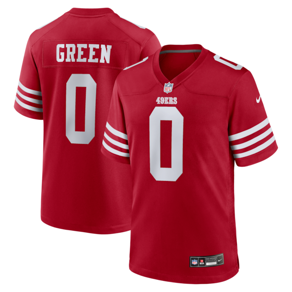 Renardo Green SAN Francisco 49ers Nike Game Jersey Scarlet 2025/26
