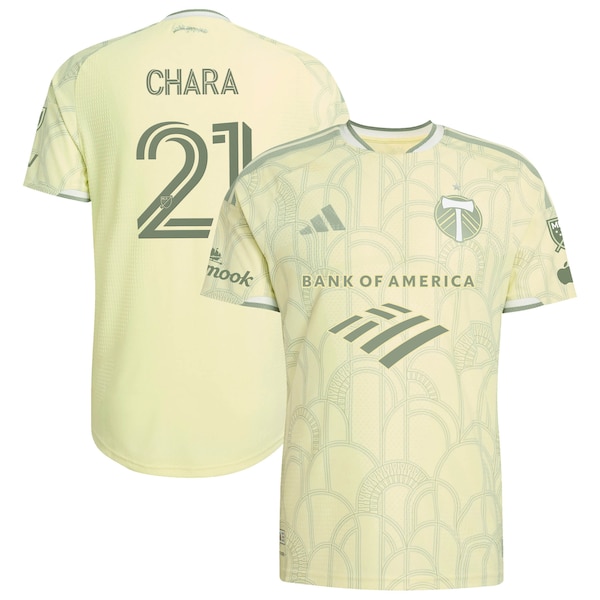 Diego Chara Portland Timbers Adidas 2026 Civic Stadium KIT ON Field Authentic Patch Jersey Yellow 2026
