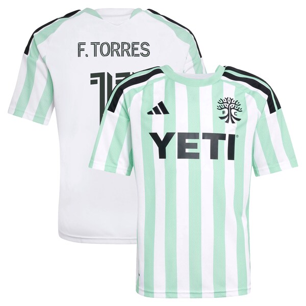 Facundo Torres Austin FC Adidas Youth 2026 THE Rooted KIT Replica Jersey White 2026