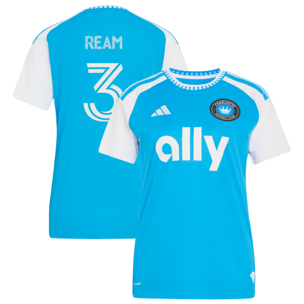 TIM Ream Charlotte FC Adidas Womens 2026 Carolina Kit: Crowns UP Replica Jersey Blue 2026