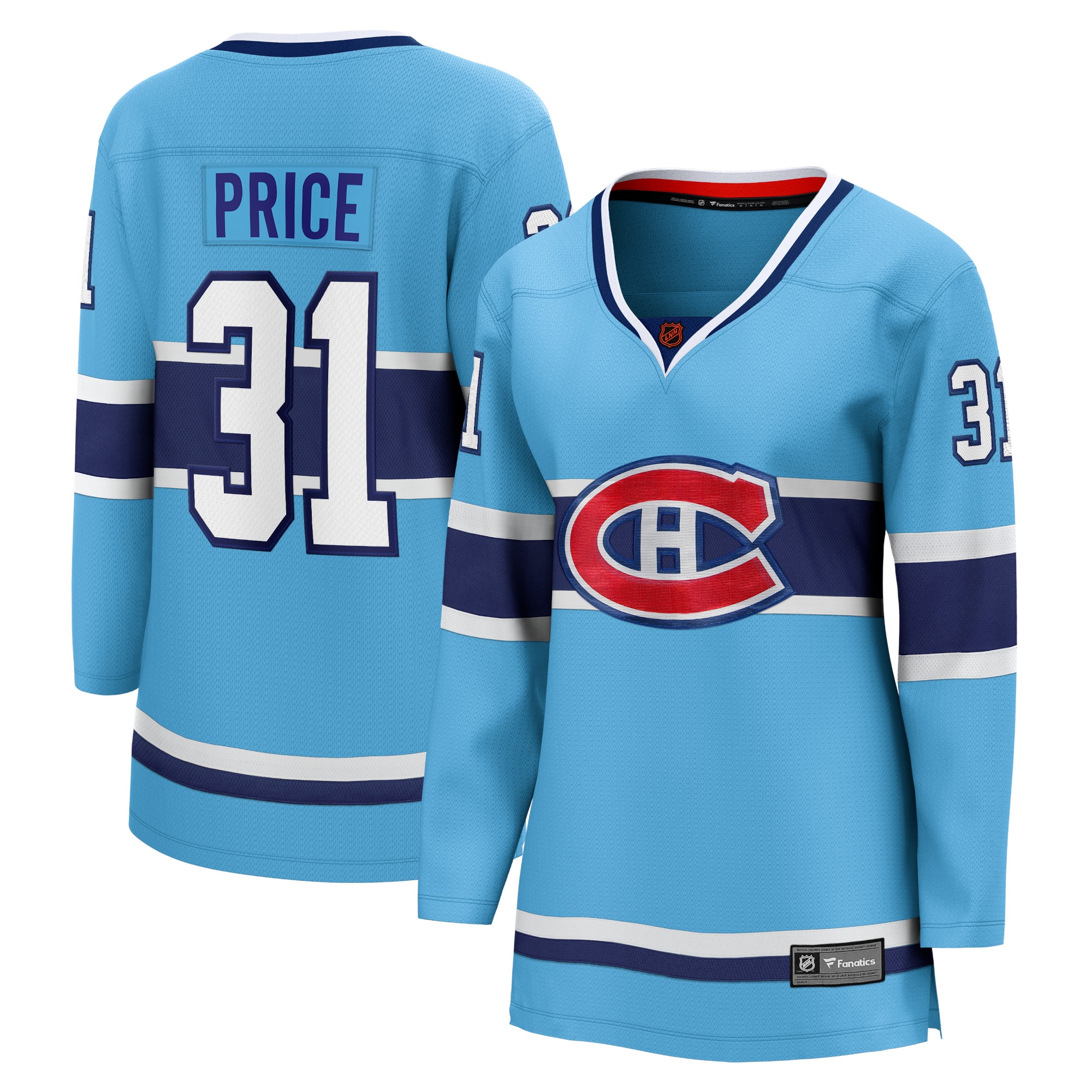 Carey Price Montreal Canadiens Fanatics Special Edition 20 Breakaway Player Jersey Light Blue 2025/26