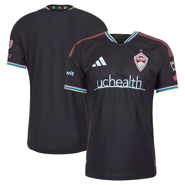 Colorado Rapids Adidas 2026 Colorful Colorado ON Field Authentic Patch Jersey Black 2026