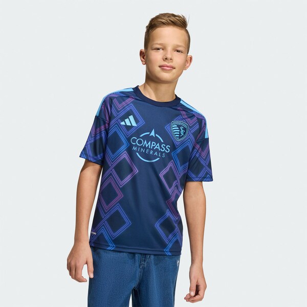 Sporting Kansas City Adidas Youth 2026 THE 18th AND Vine KIT Replica Jersey Blue 2026