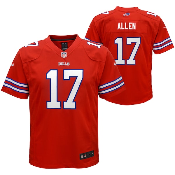 Nike Josh Allen RED Buffalo Bills Color Rush Player Game Jersey 2025/26