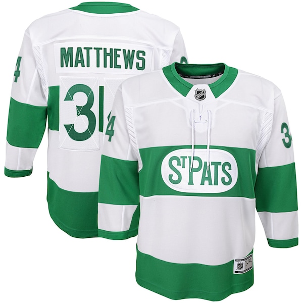 Toronto Maple Leafs Auston Matthews Toronto ST Pats Toddler Team Premier Player Jersey White 2025/26
