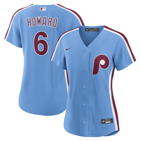 Ryan Howard Philadelphia Phillies Nike Womens Replica Jersey Light Blue 2025/26