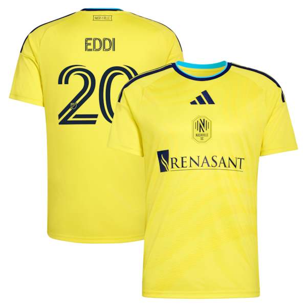 Edvard Tagseth Nashville SC Adidas 2026 THE Reverb KIT Replica Jersey Yellow 2026