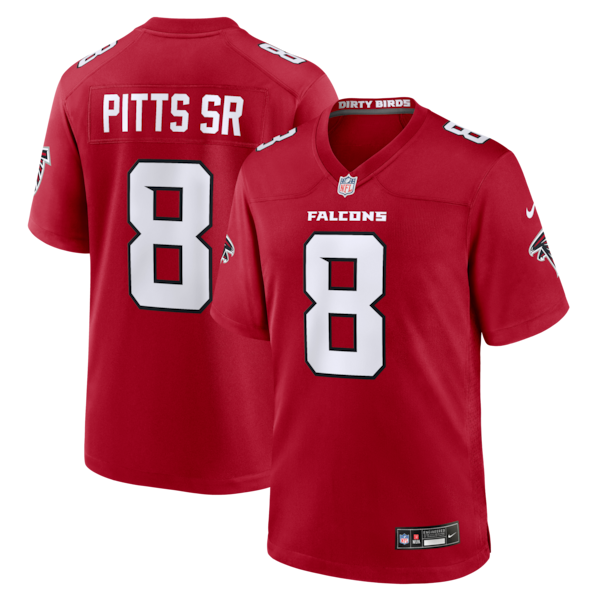 Kyle Pitts SR Atlanta Falcons Nike Game Jersey RED 2025/26