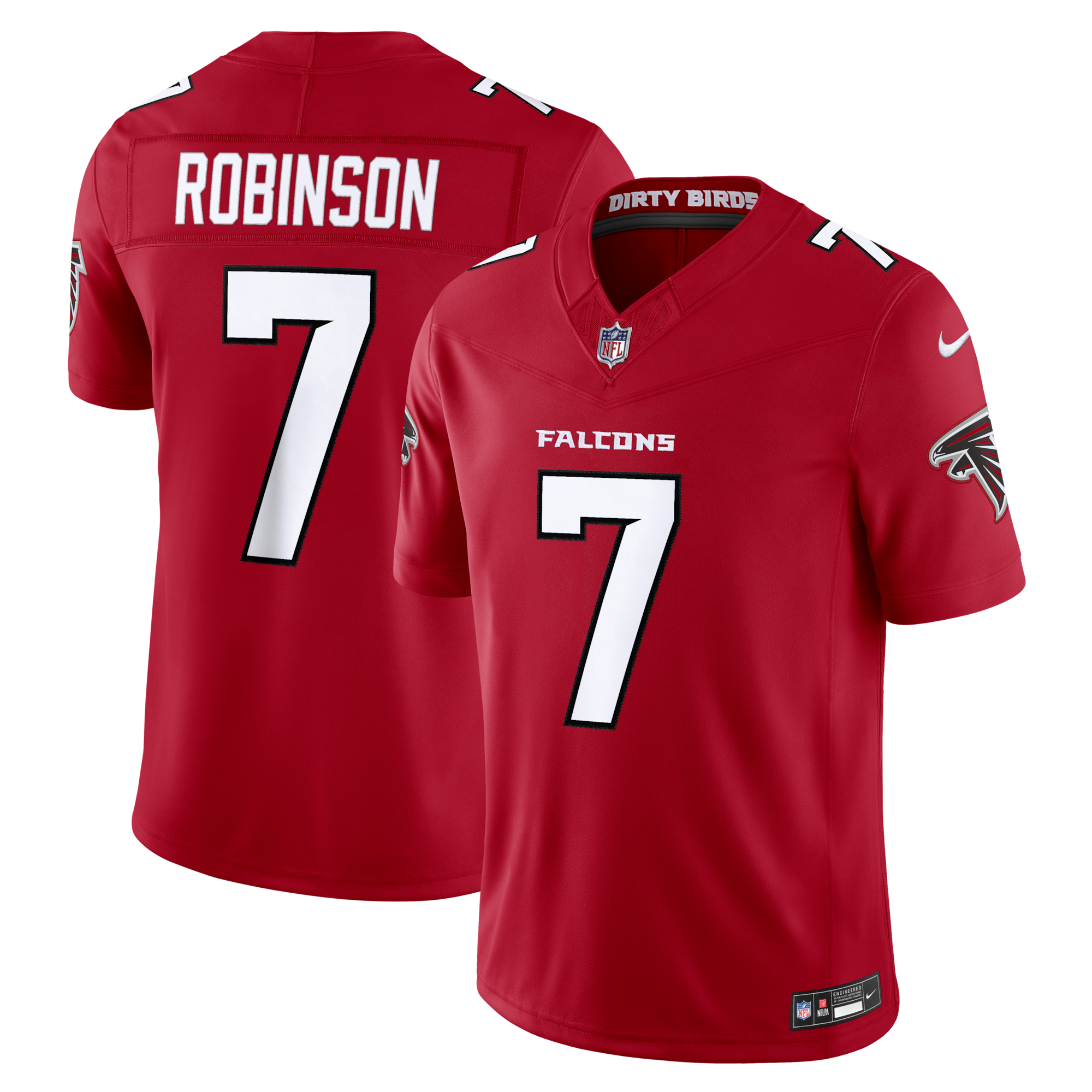 Bijan Robinson Atlanta Falcons Nike Vapor Fuse Stitched Limited Jersey RED 2025/26