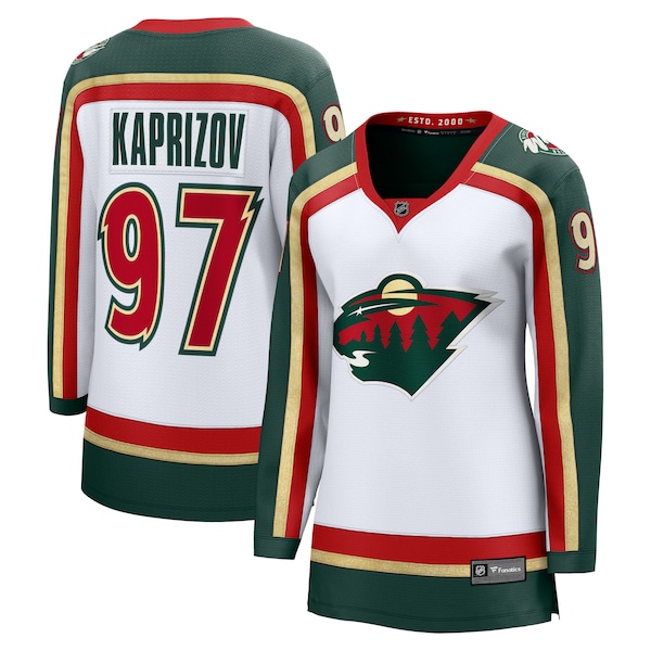 Kirill Kaprizov Minnesota Wild Fanatics Womens 25th Anniversary Breakaway Player Jersey White 2025/26