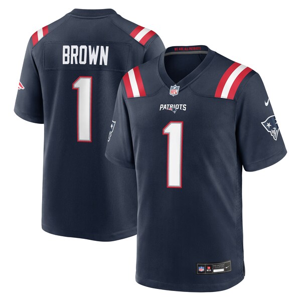 AJ Brown NEW England Patriots Nike Team Game Jersey Navy 2026/27