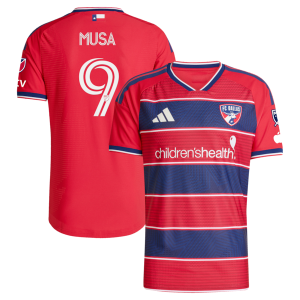 Petar Musa FC Dallas Adidas 2026 DNA KIT ON Field Authentic Patch Jersey RED 2026