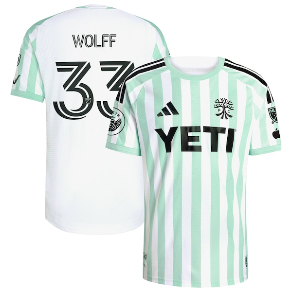 Owen Wolff Austin FC Adidas 2026 the Rooted KIT ON Field Authentic Patch Jersey White 2026