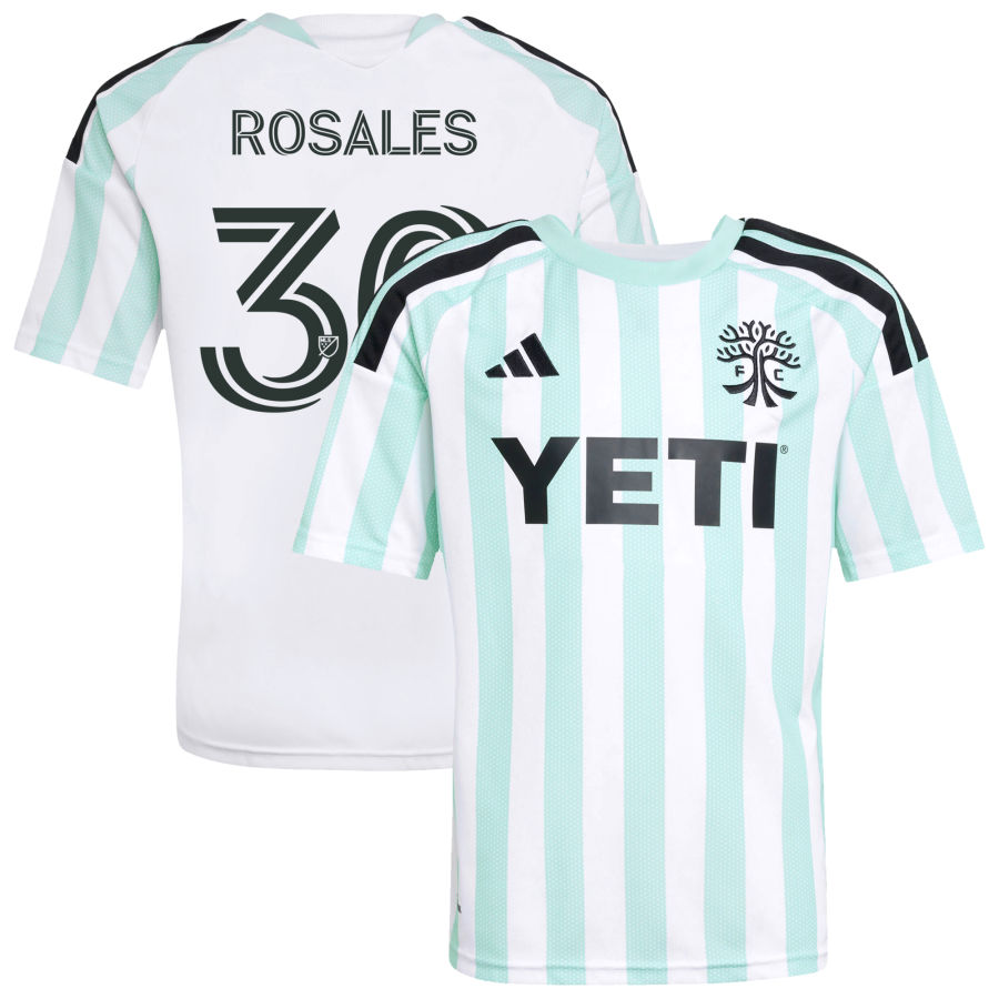 Austin FC Adidas Youth 2026 THE Rooted KIT Replica Custom Jersey White 2026