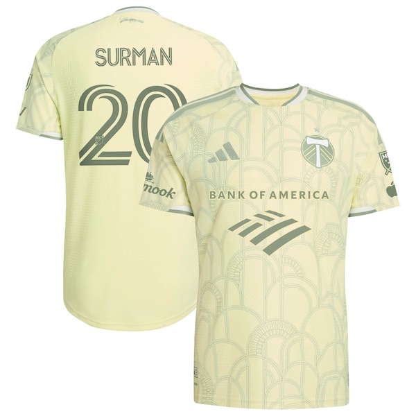 Adidas Yellow Portland Timbers 2026 Civic Stadium KIT Replica Jersey 2026