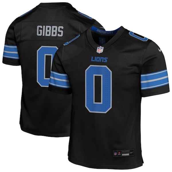 Jahmyr Gibbs Detroit Lions Nike Youth Game Jersey Black 2025/26