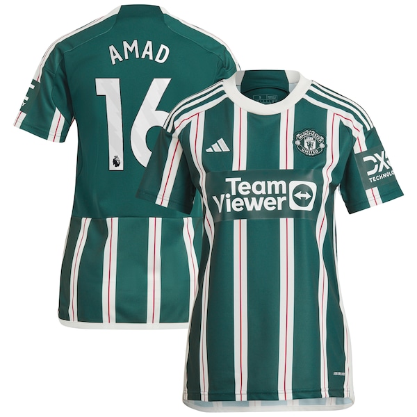 Amad Diallo Manchester United Adidas Womens Replica Player Jersey Green 2025/26