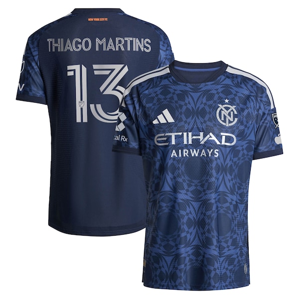 Thiago Martins NEW York City FC Adidas 2026 THE ALL Nations KIT ON Field Authentic Patch Jersey Blue 2026