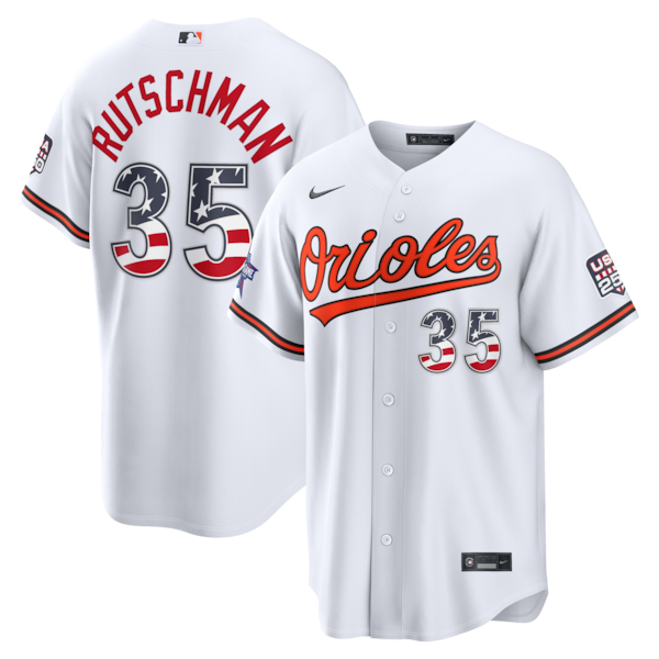 2026 ALL Star Edition Stars AND Stripes Baltimore Orioles Adley Rutschman Nike White Stadium Jersey 2026