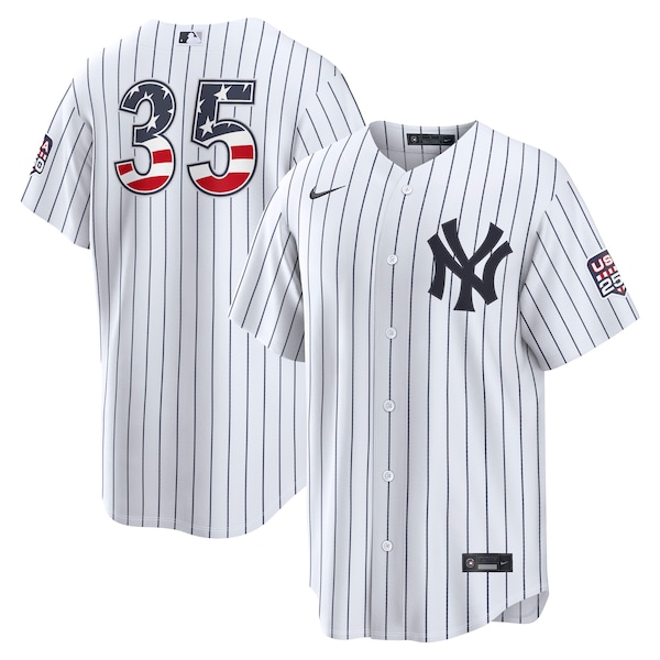 Fourth OF July NEW York Yankees Cody Bellinger Nike White USA 250 Stadium Jersey 2025/26