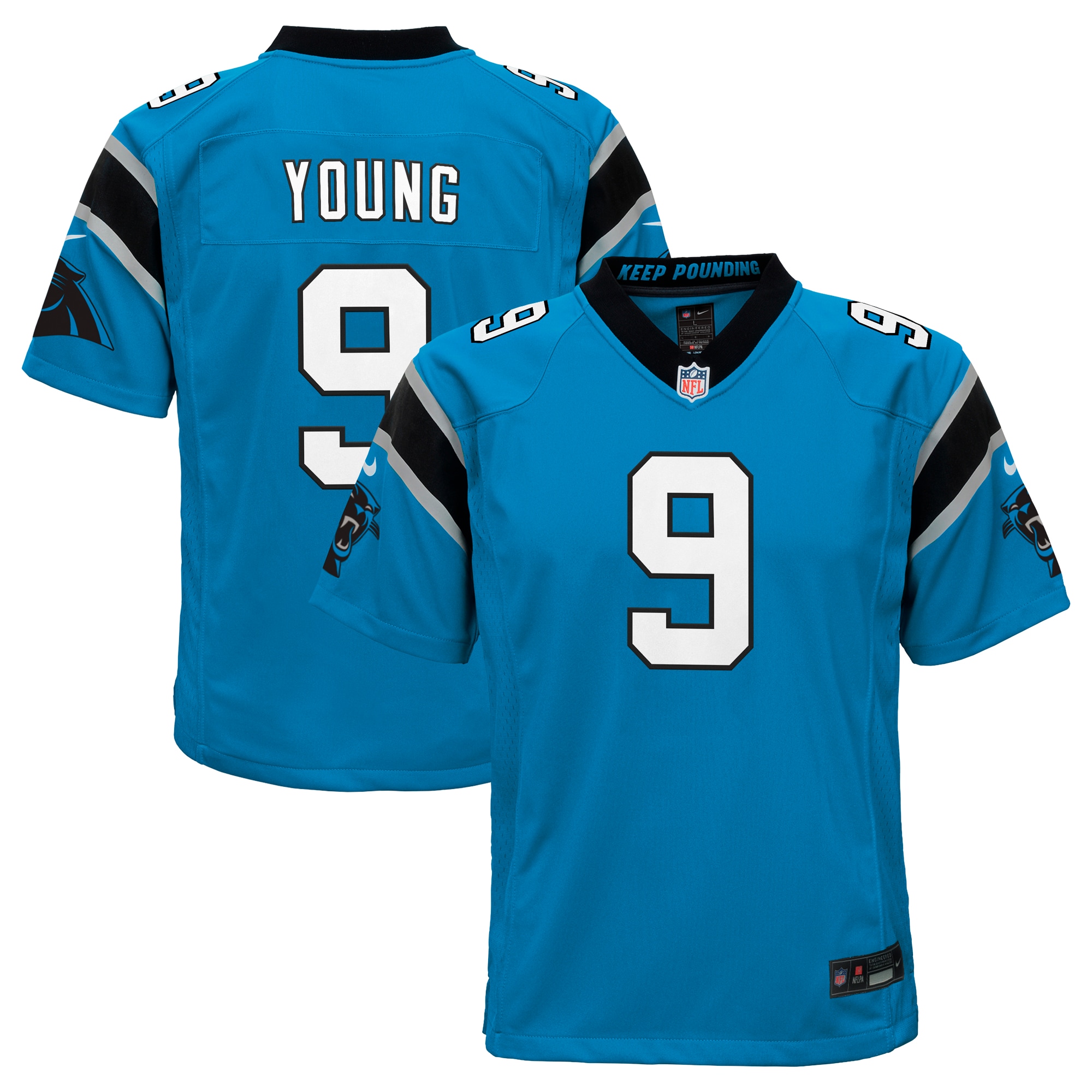 Bryce Young Carolina Panthers Nike Youth Game Jersey Blue 2025/26