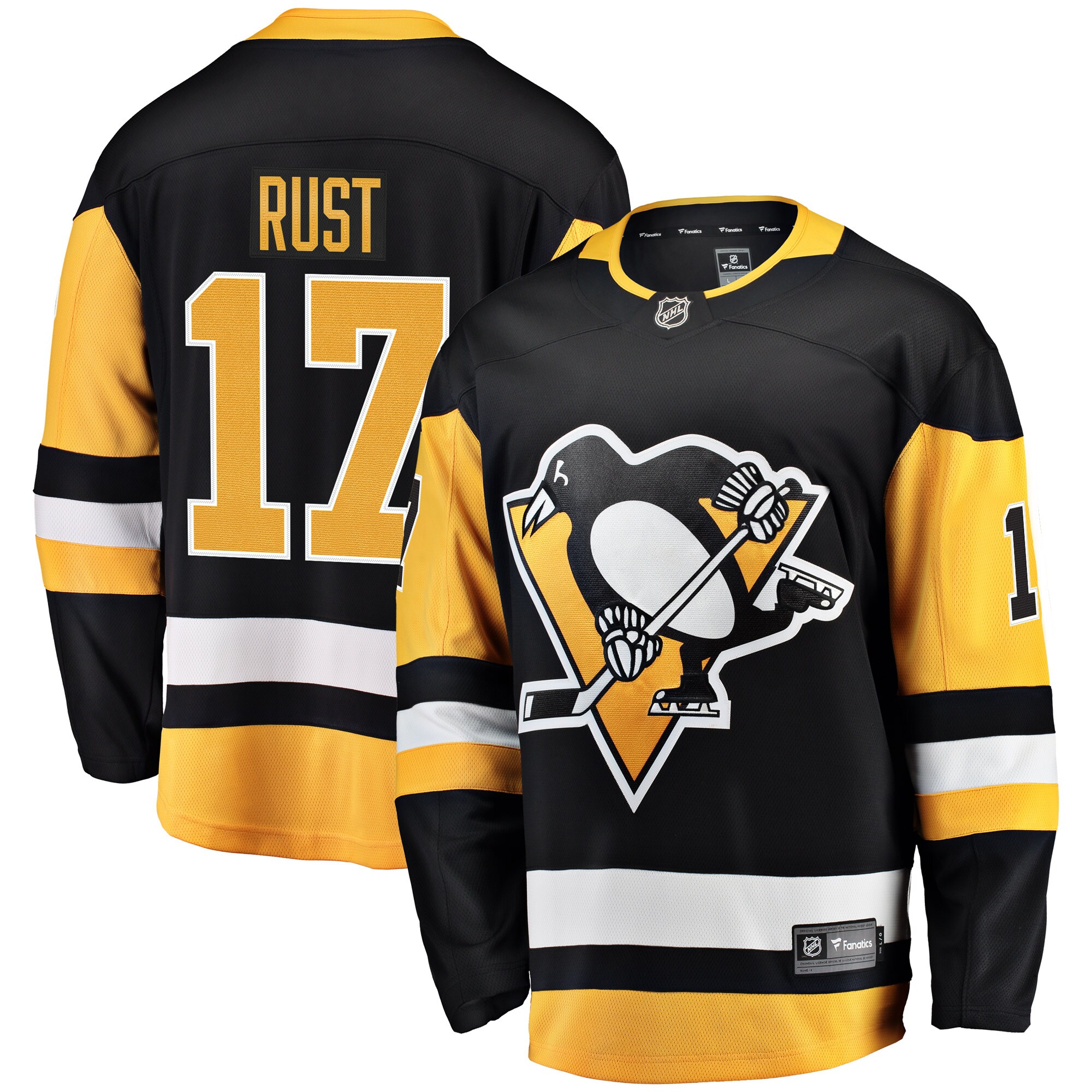 Bryan Rust Pittsburgh Penguins Fanatics Breakaway Player Jersey Black 2025/26