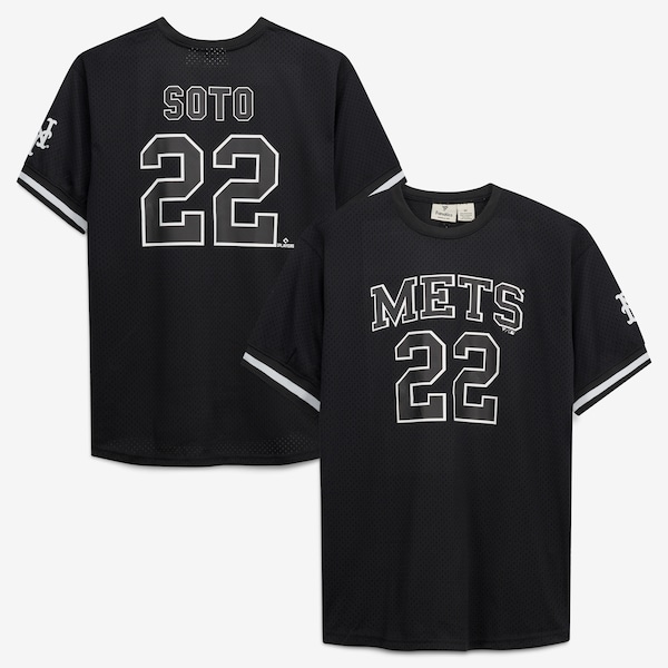 Juan Soto NEW York Mets Fanatics BIG AND Tall Heavyweight Mesh Jersey Black White 2025/26