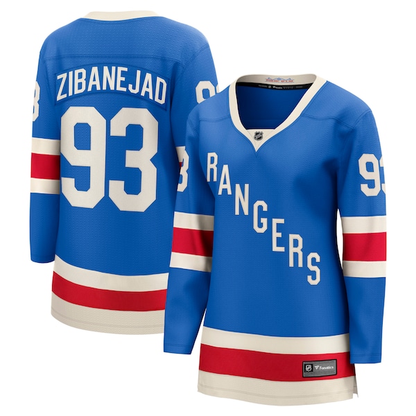 Mika Zibanejad NEW York Rangers Fanatics Womens Centennial Breakaway Jersey Blue 2025/26