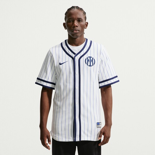 Inter Milan Nike Club Baseball Jersey White 2025/26